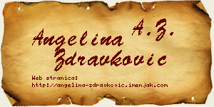 Angelina Zdravković vizit kartica
